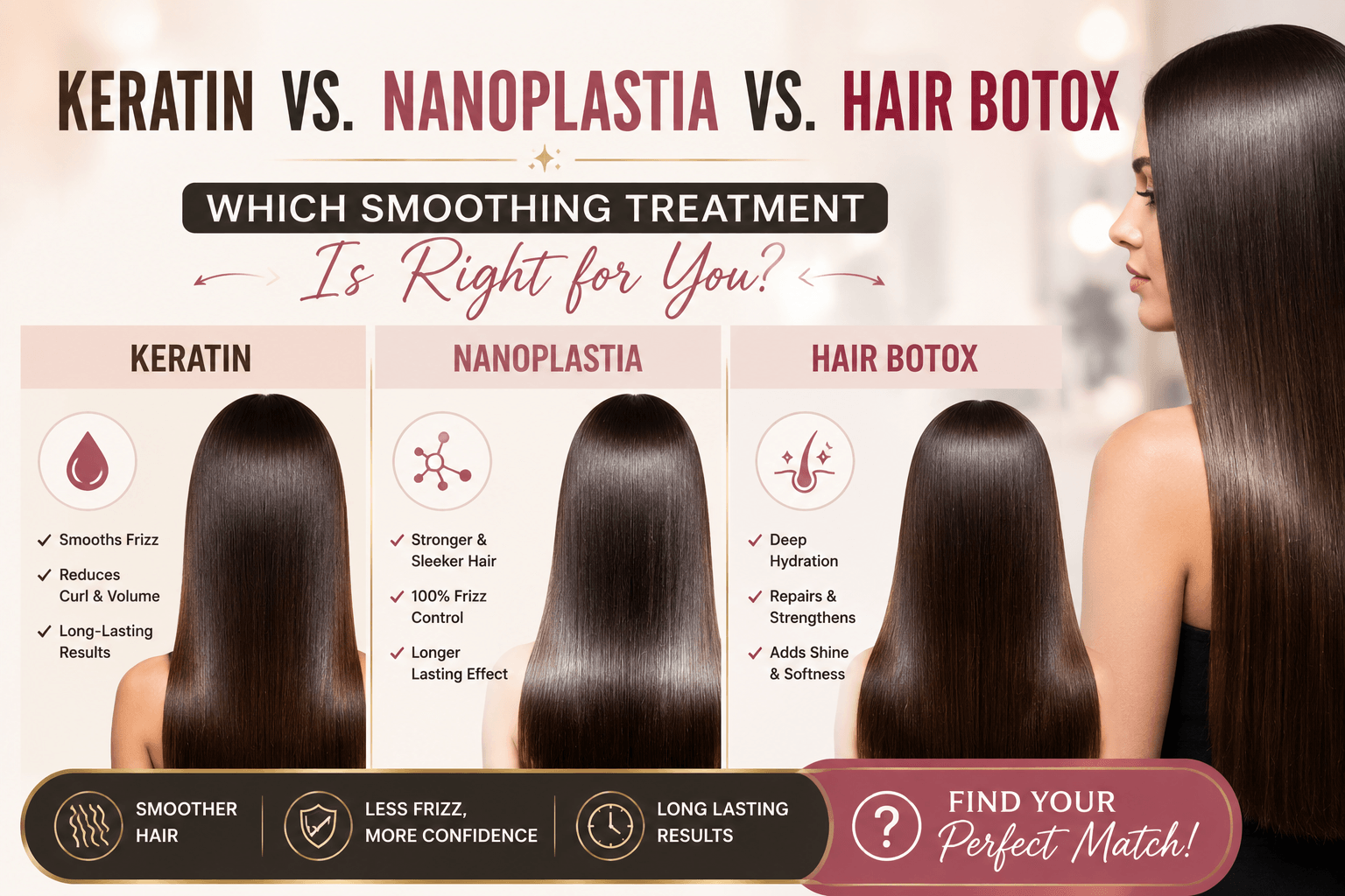 Keratin vs. Nanoplastia vs. Hair Botox: Which Smoothing Treatment Is Right for You?