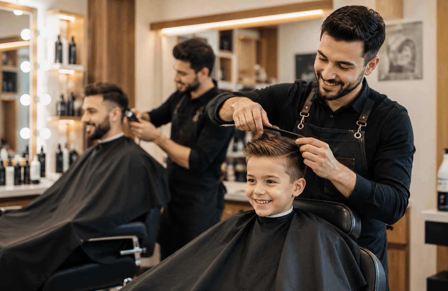 men kids haircut